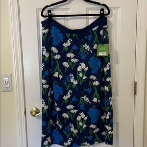 Kate Spade New York for Target Blue and Green Floral Sweater Skirt 2X